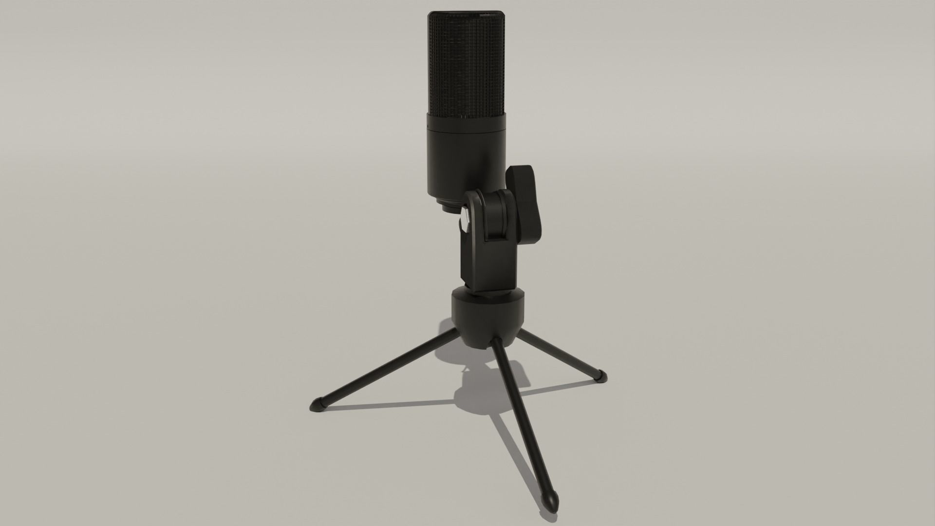 Black Microphone Minimalistic 3D Asset 3D model_16