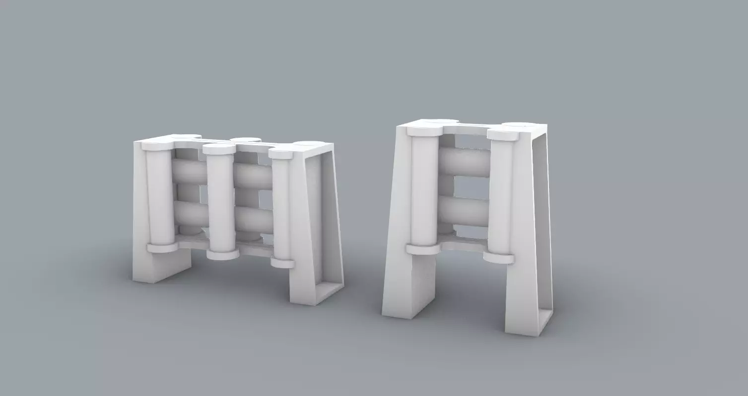 Fairlead Set  Low-poly 3D model_0