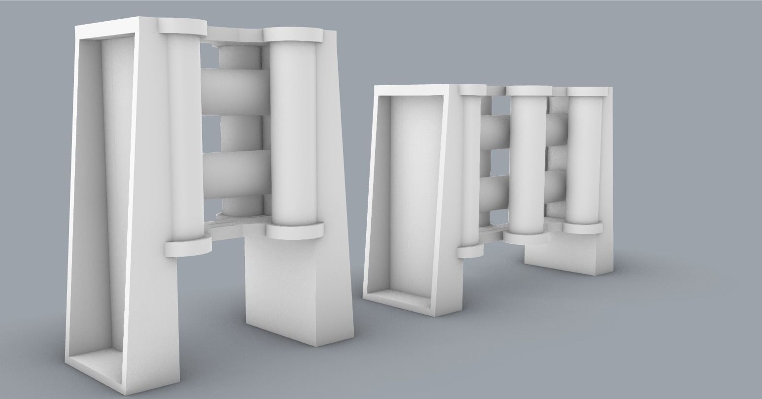 Fairlead Set  Low-poly 3D model_2