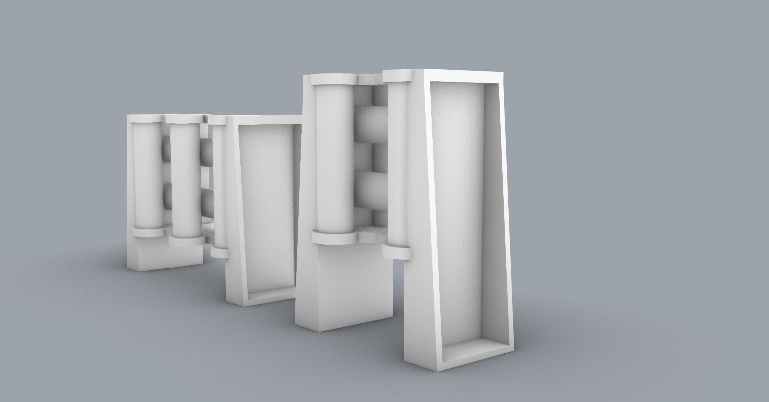 Fairlead Set  Low-poly 3D model_1