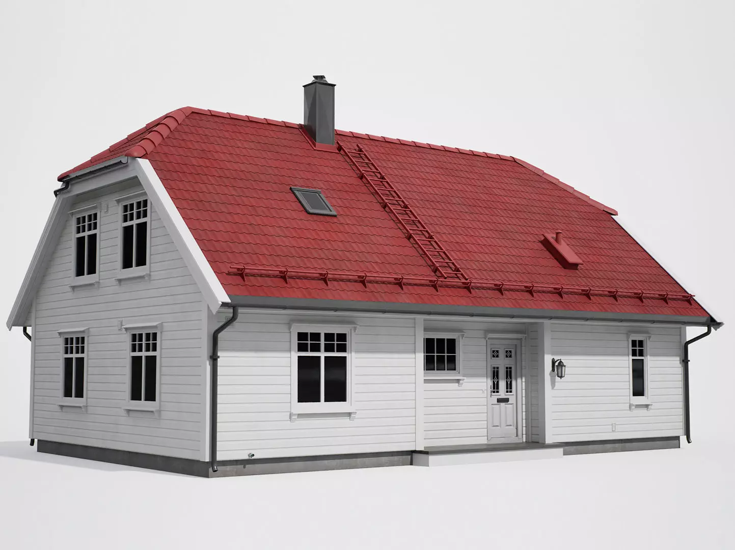 White House Low-poly 3D model_0