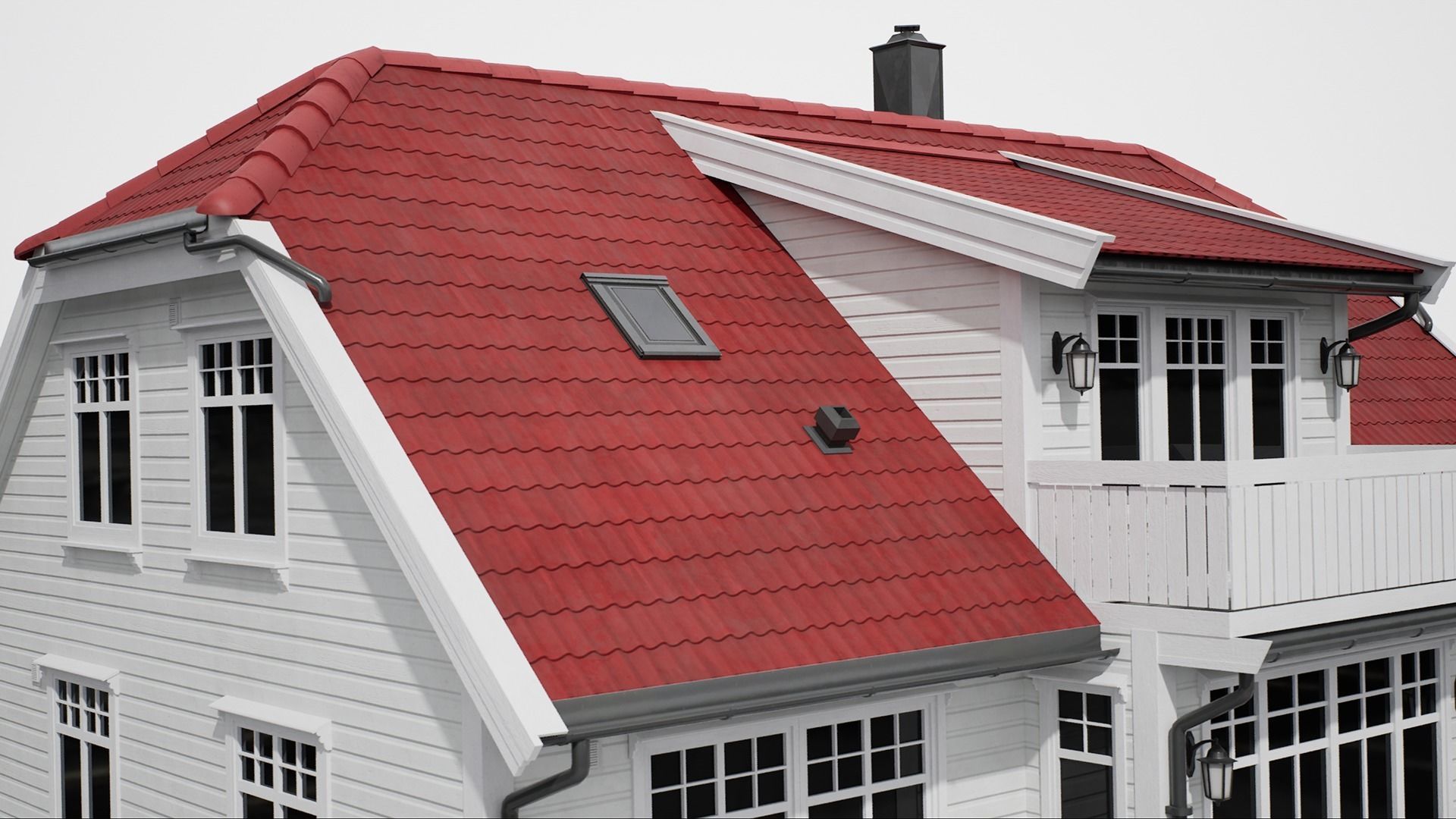 White House Low-poly 3D model_11