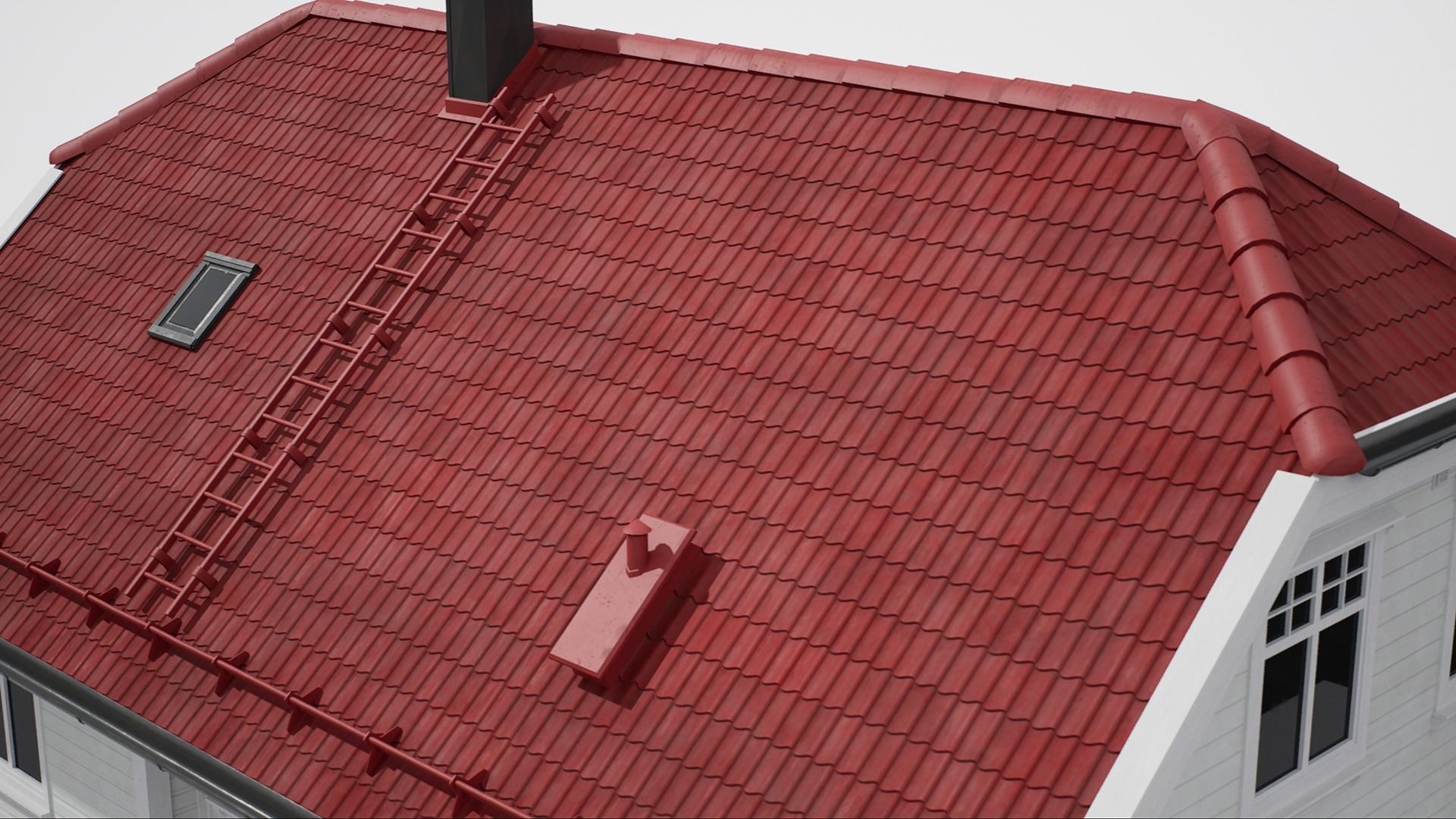 White House Low-poly 3D model_8