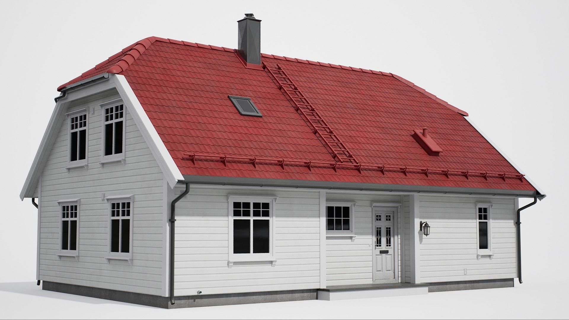 White House Low-poly 3D model_1