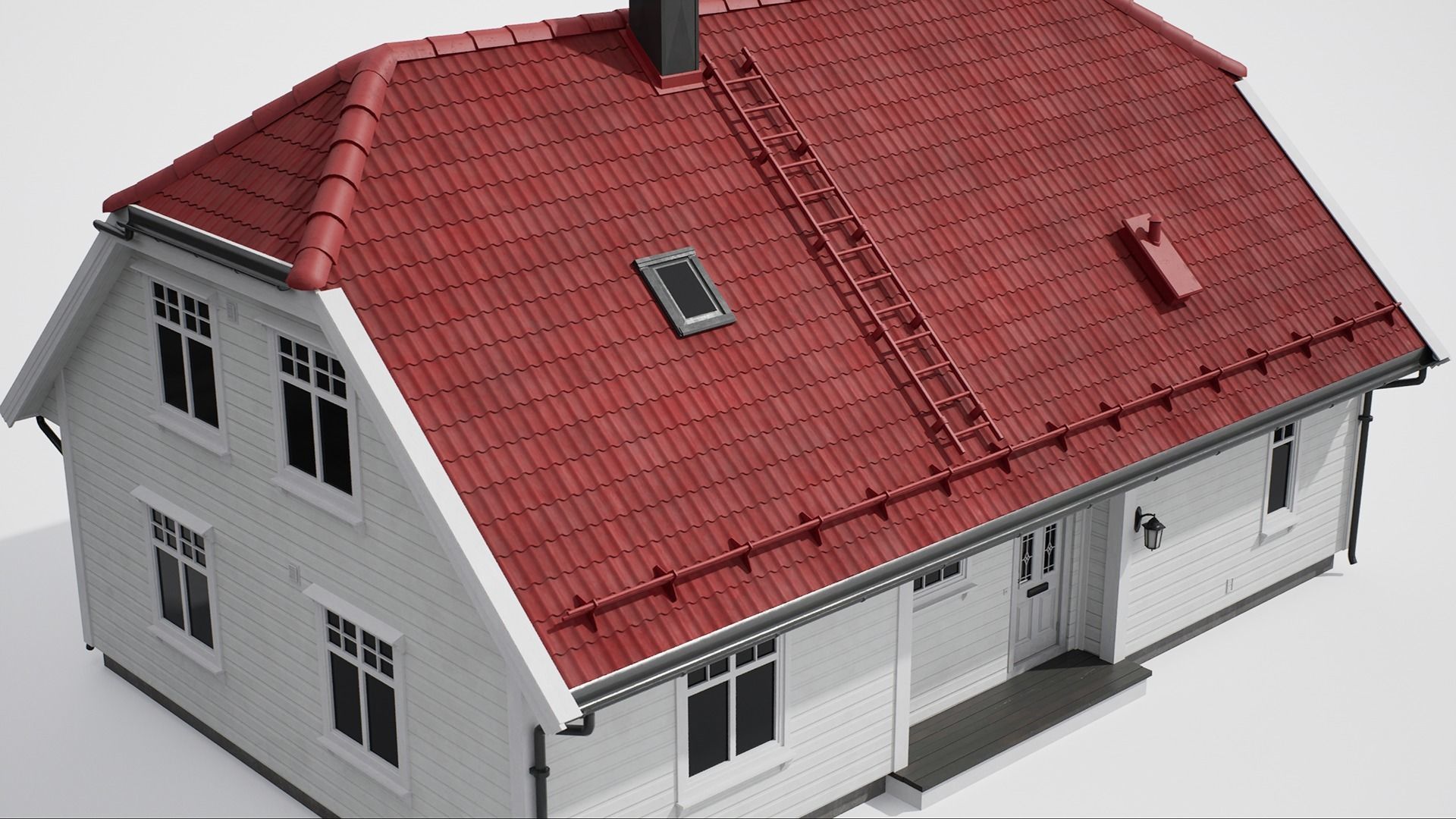 White House Low-poly 3D model_4