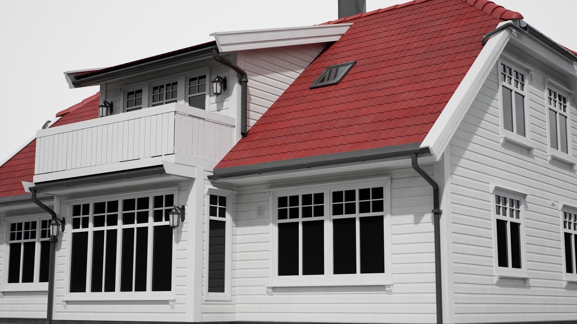 White House Low-poly 3D model_7