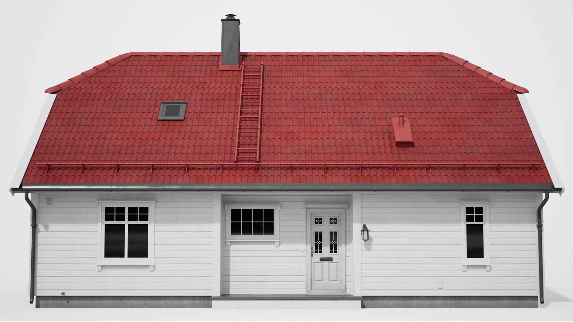 White House Low-poly 3D model_3