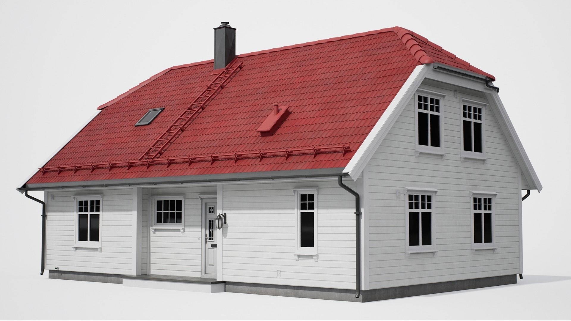 White House Low-poly 3D model_2