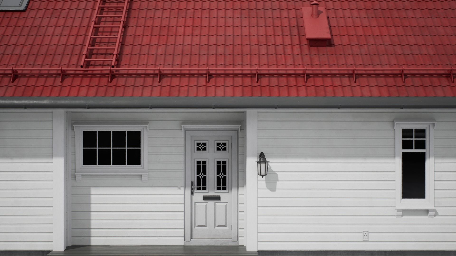 White House Low-poly 3D model_5