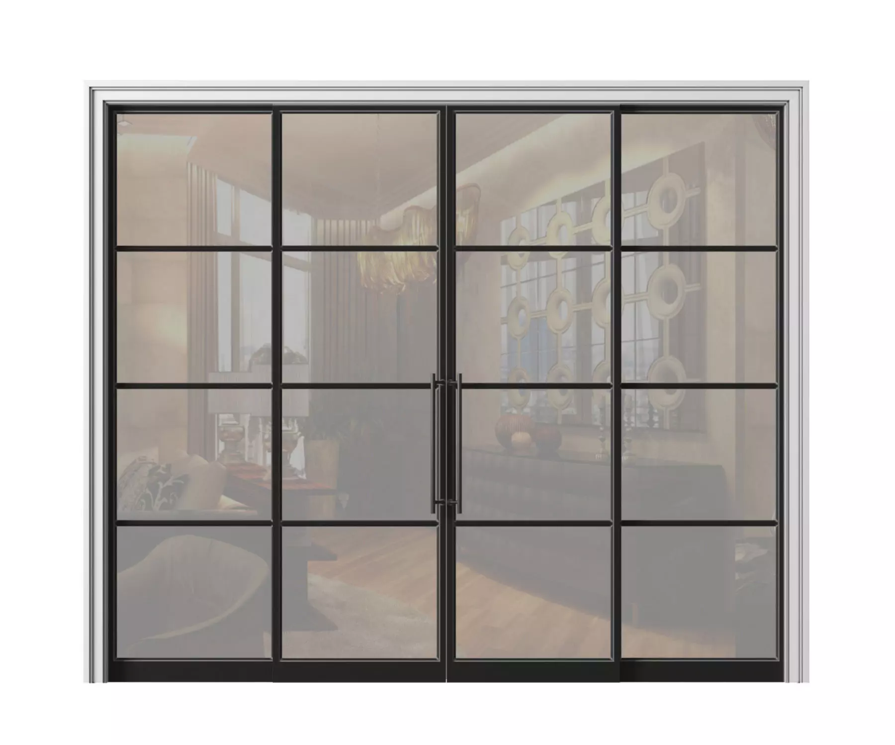 Sliding doors in Loft style 3D model_0