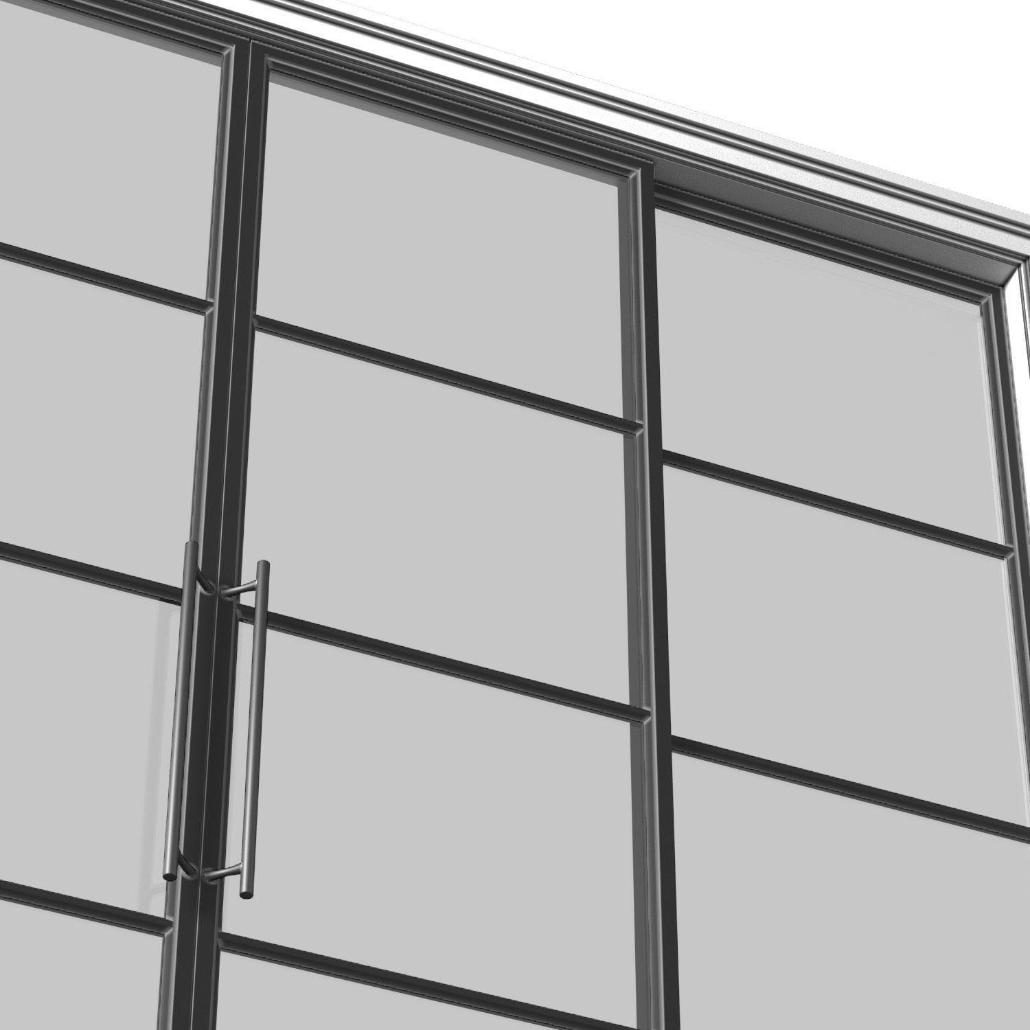 Sliding doors in Loft style 3D model_3