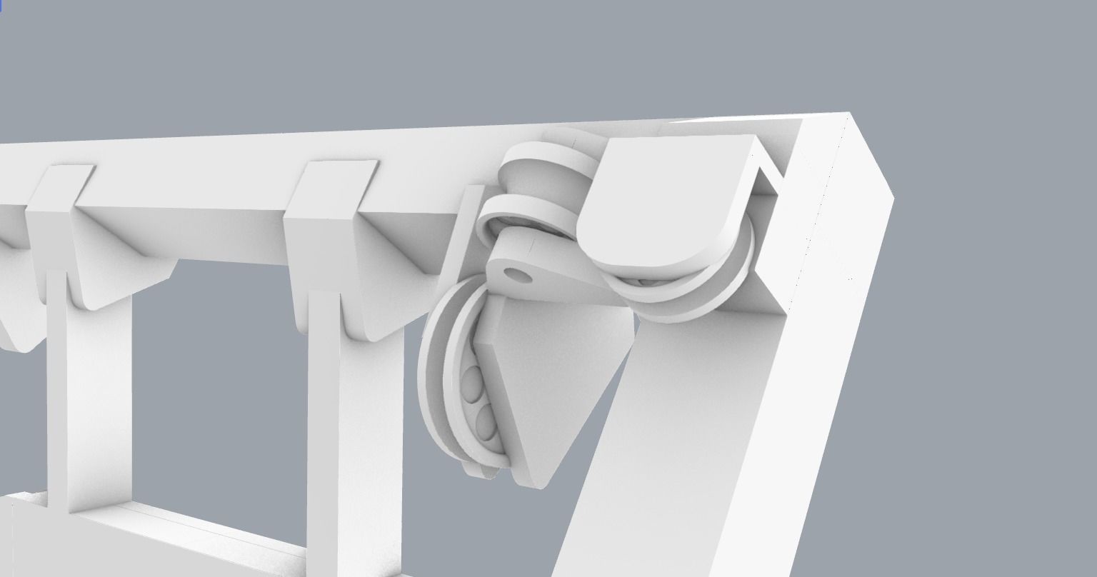 Lifeboat Free Fall Ramp Low-poly 3D model_10