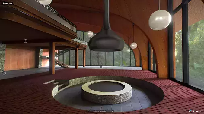 My Virtual Reality Vintage Chalet 2023 Empty Low-poly 3D model