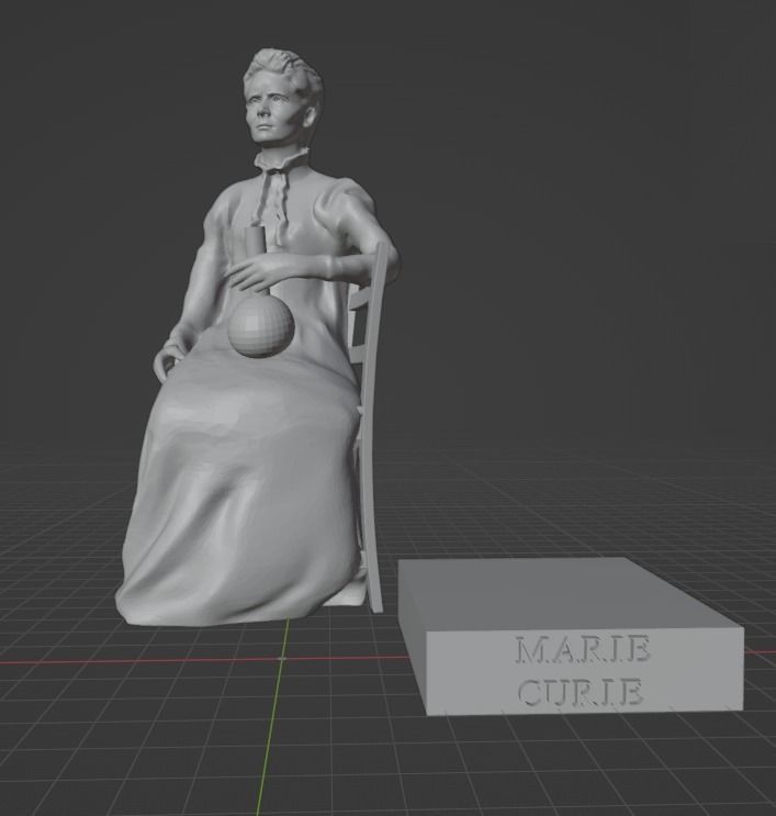 Marie Curie 3D print model_14
