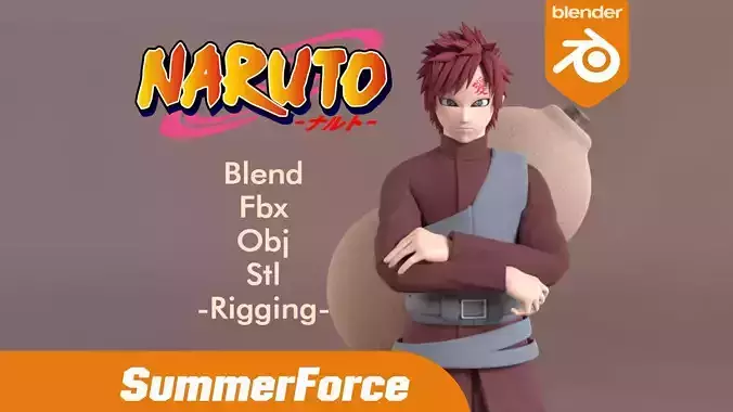Gaara - Naruto Shippuden 3D model