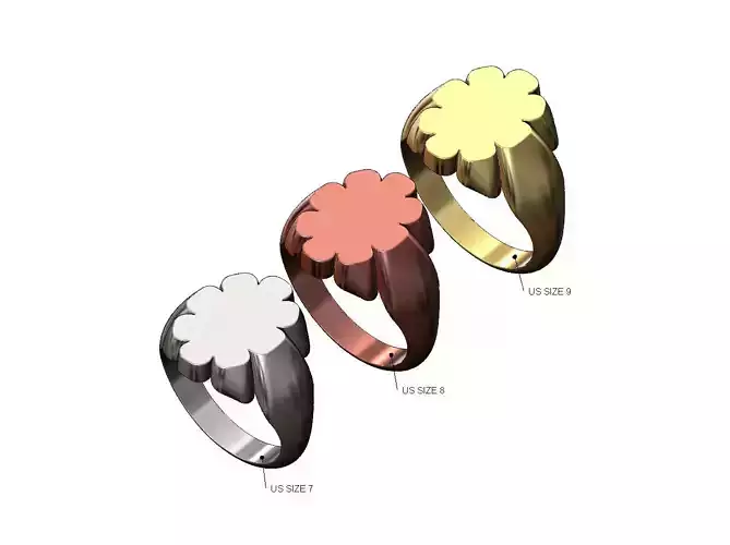 Carved oval signet ring US sizes 7 8 9