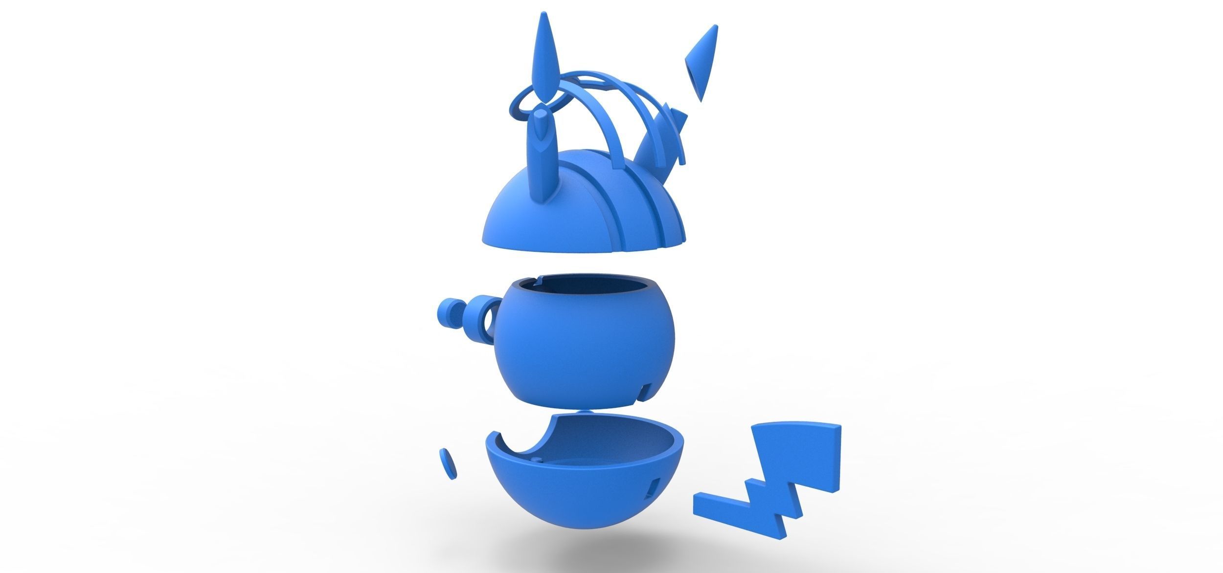 Pikachu evil version orb 3D print model_22