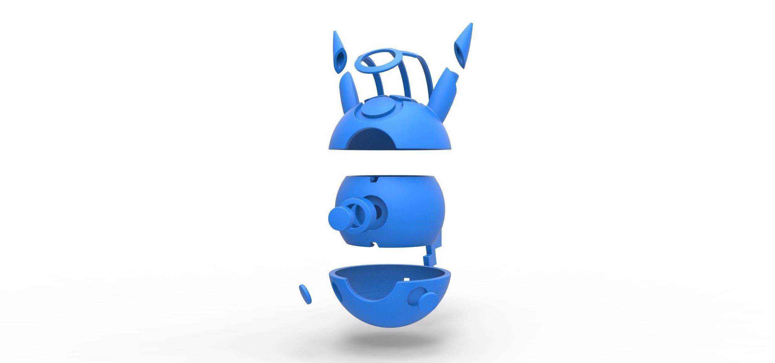 Pikachu evil version orb 3D print model_20