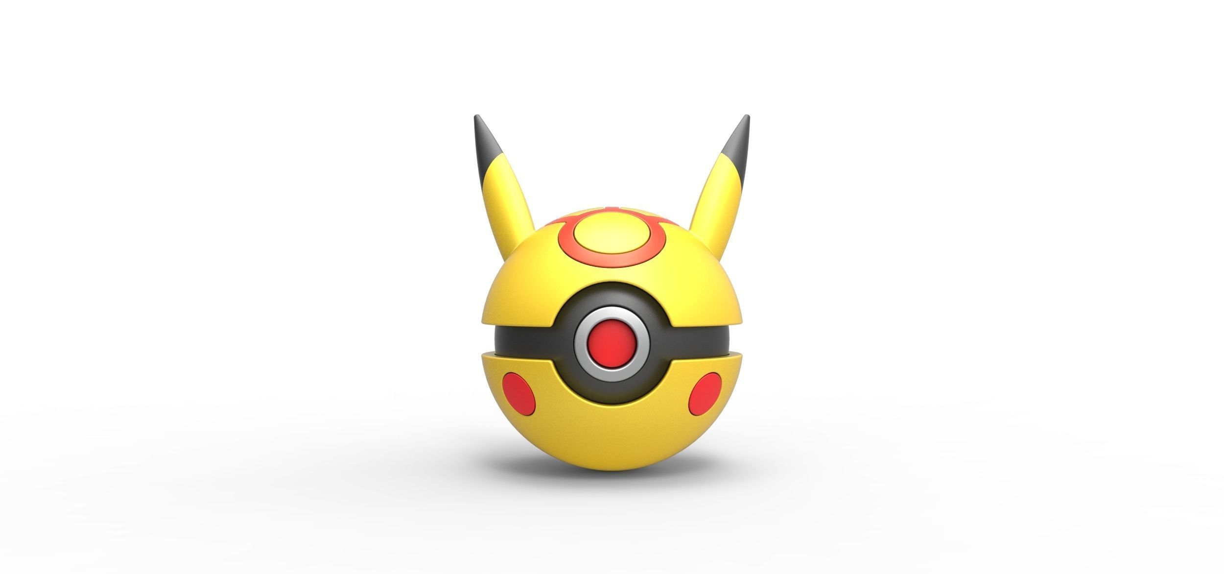 Pikachu evil version orb 3D print model_2