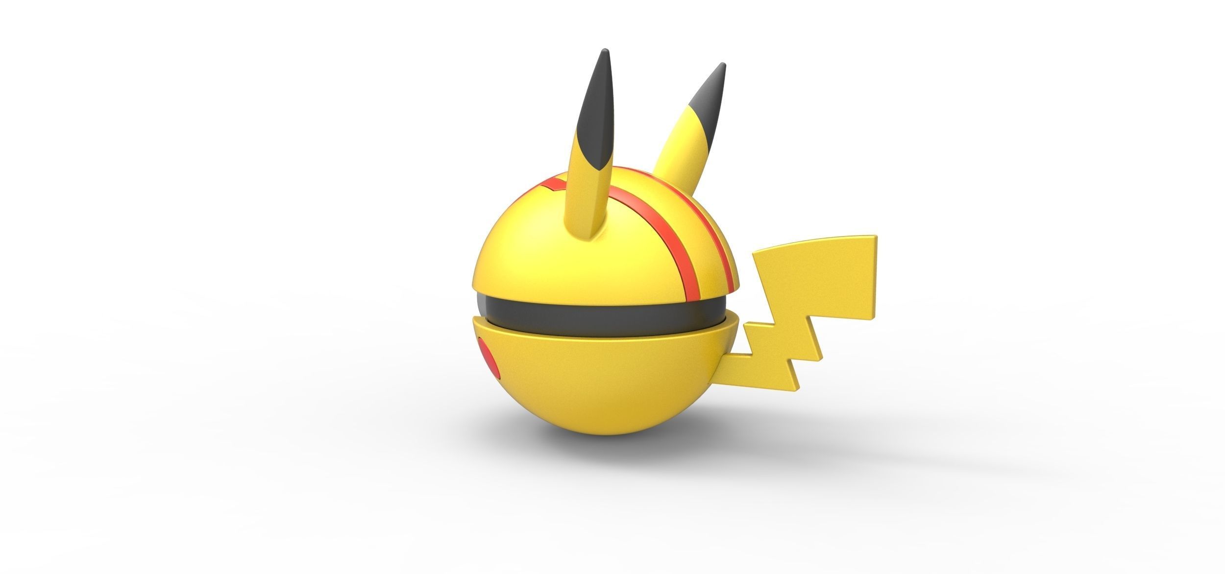 Pikachu evil version orb 3D print model_7