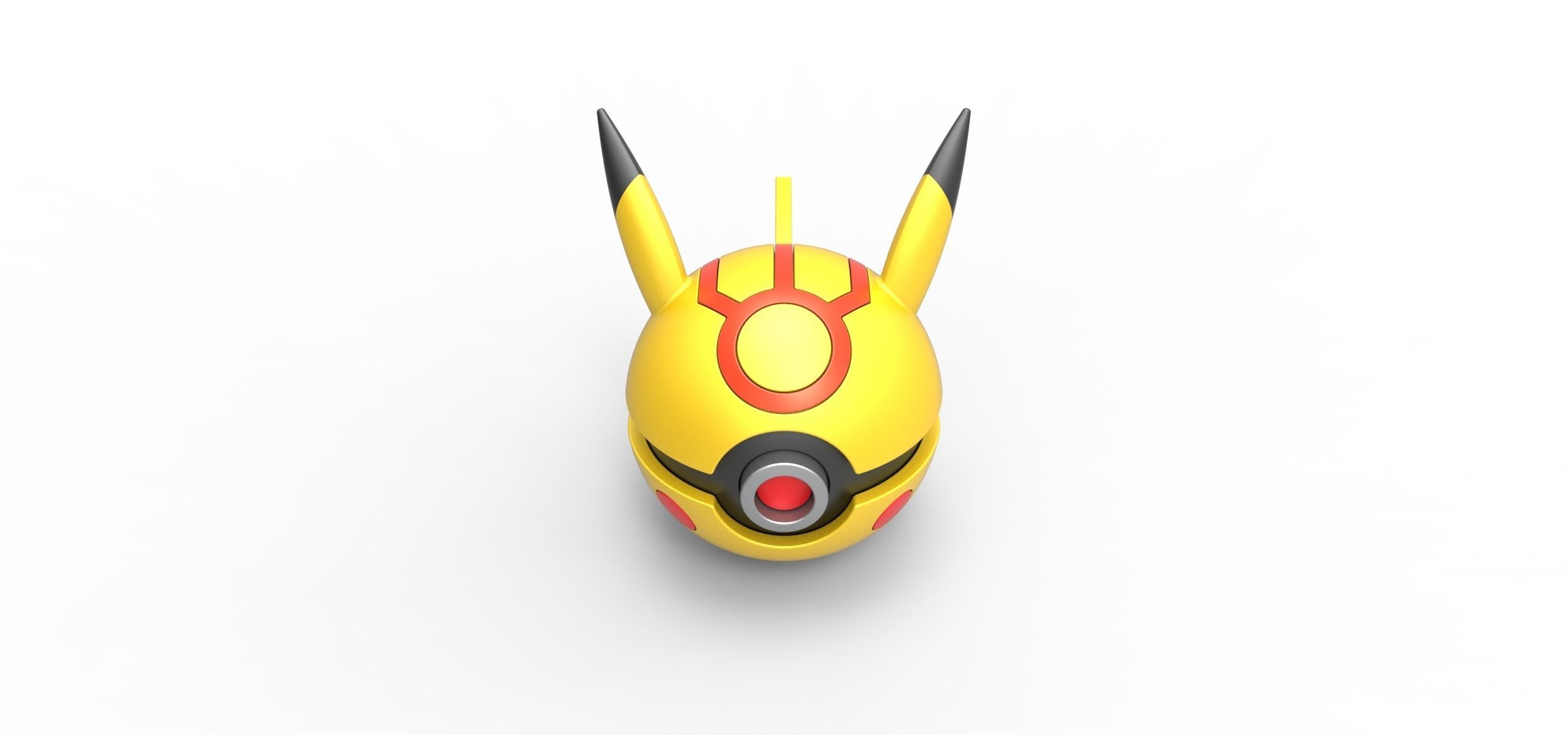 Pikachu evil version orb 3D print model_3