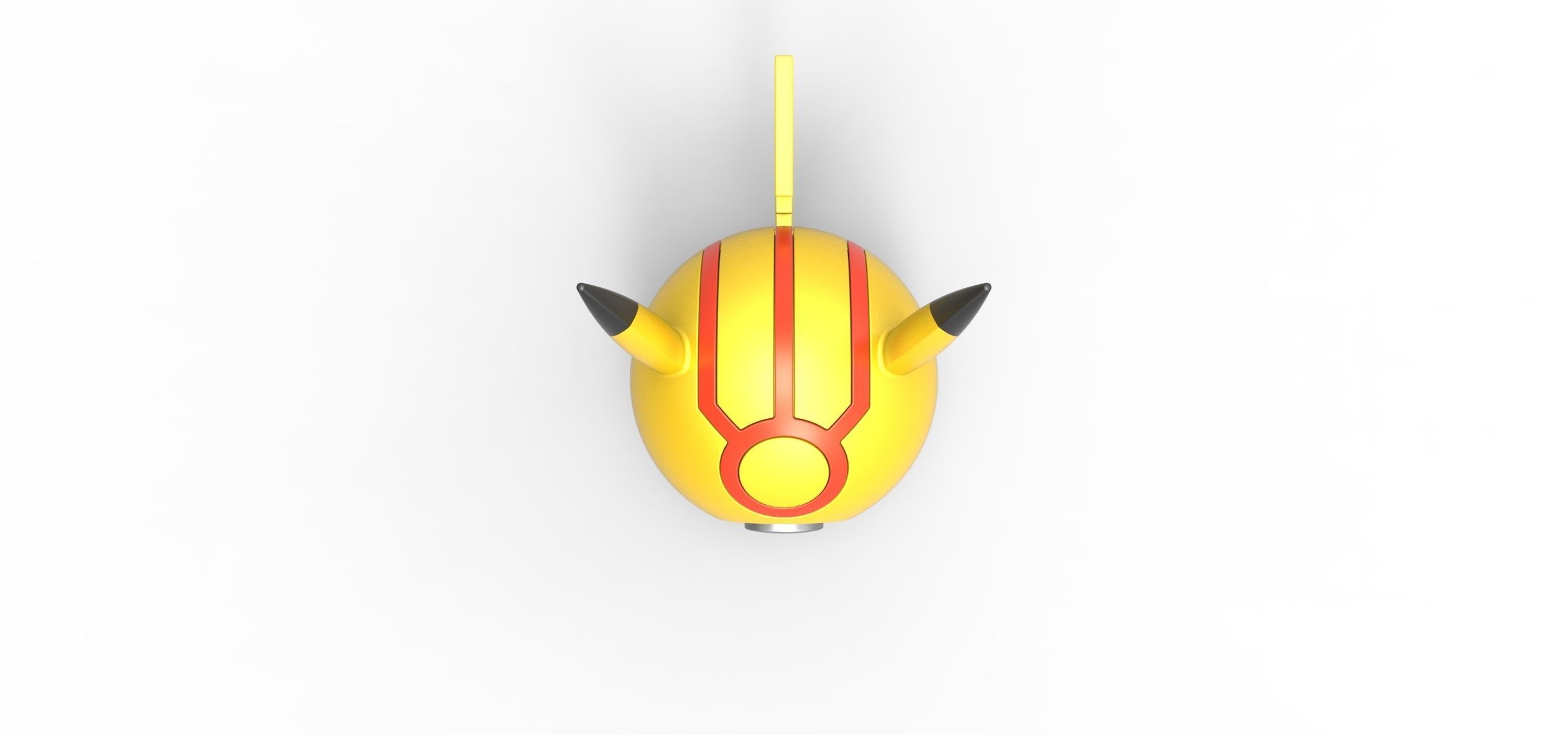 Pikachu evil version orb 3D print model_4