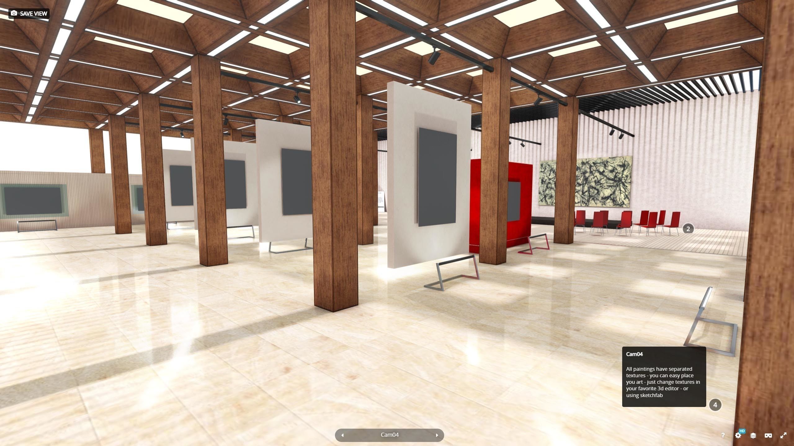VR Art Gallery Australia 2 UPD 2023 Low-poly 3D model_7