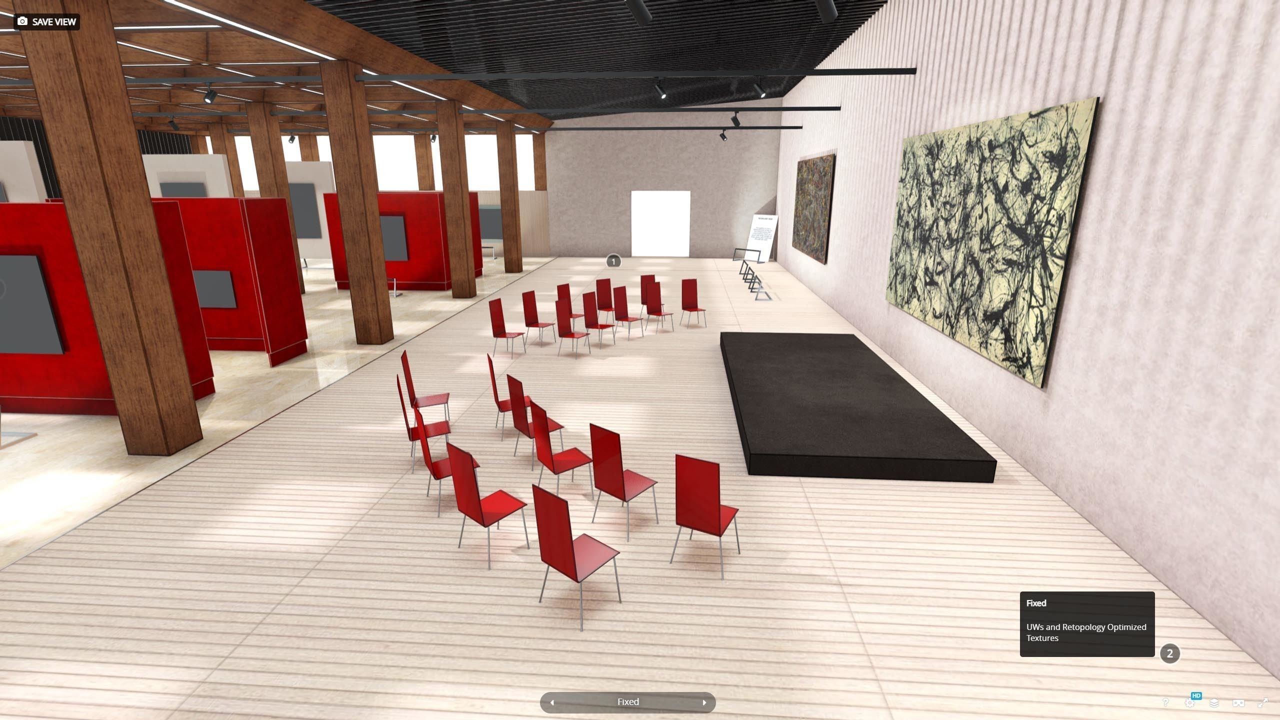 VR Art Gallery Australia 2 UPD 2023 Low-poly 3D model_3