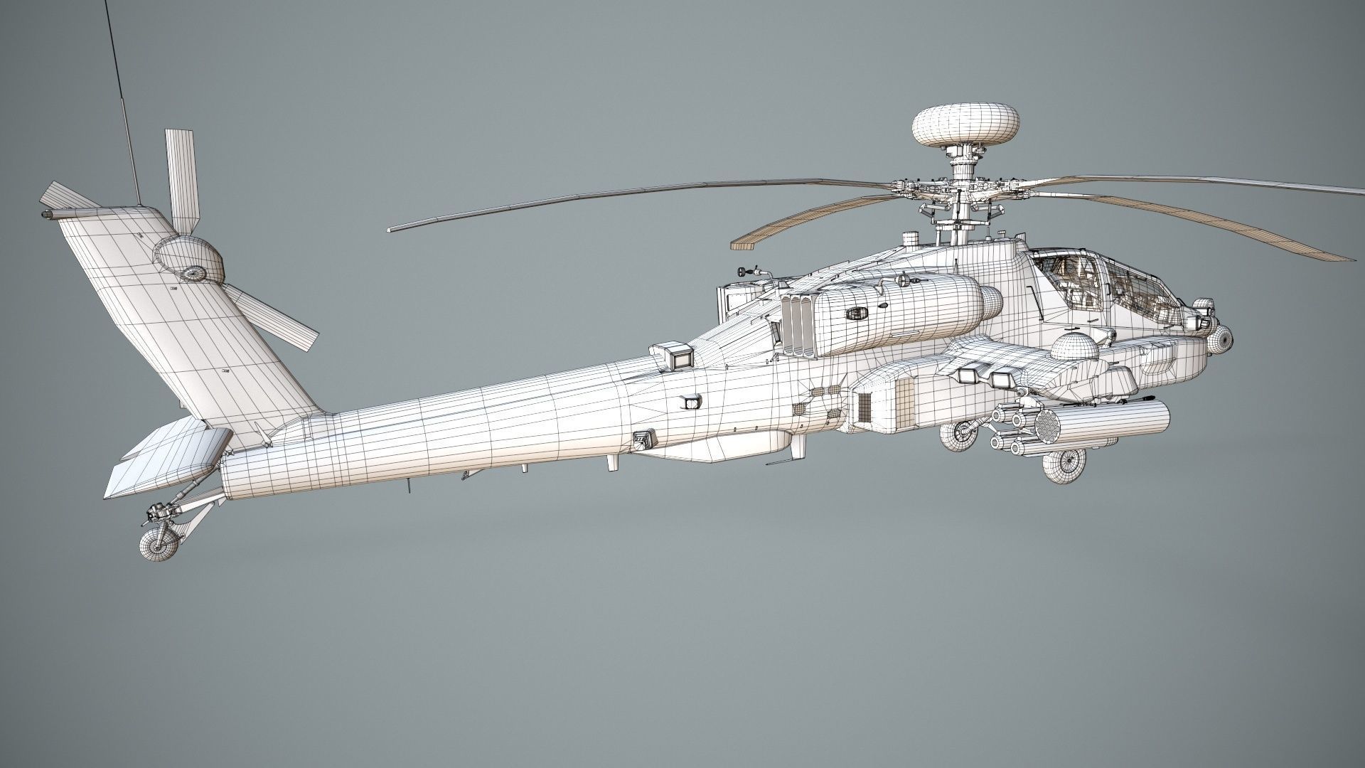  Apache AH-64D Israel Air Force Basic Low-poly 3D model_24