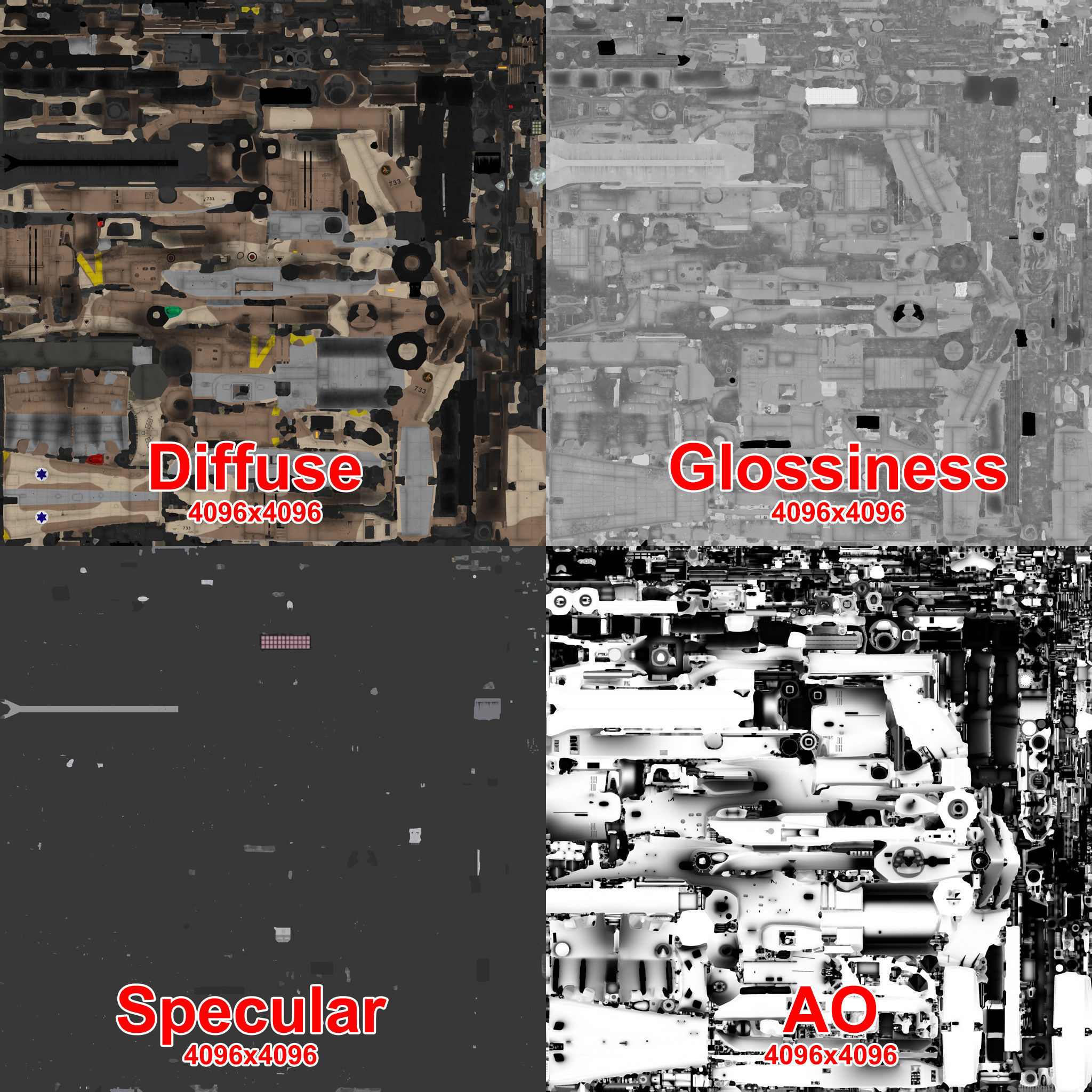  Apache AH-64D Israel Air Force Basic Low-poly 3D model_32