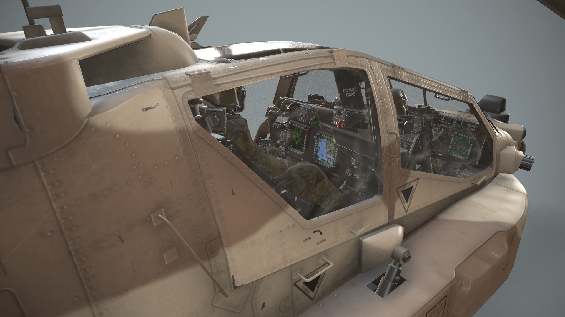  Apache AH-64D Israel Air Force Basic Low-poly 3D model_18