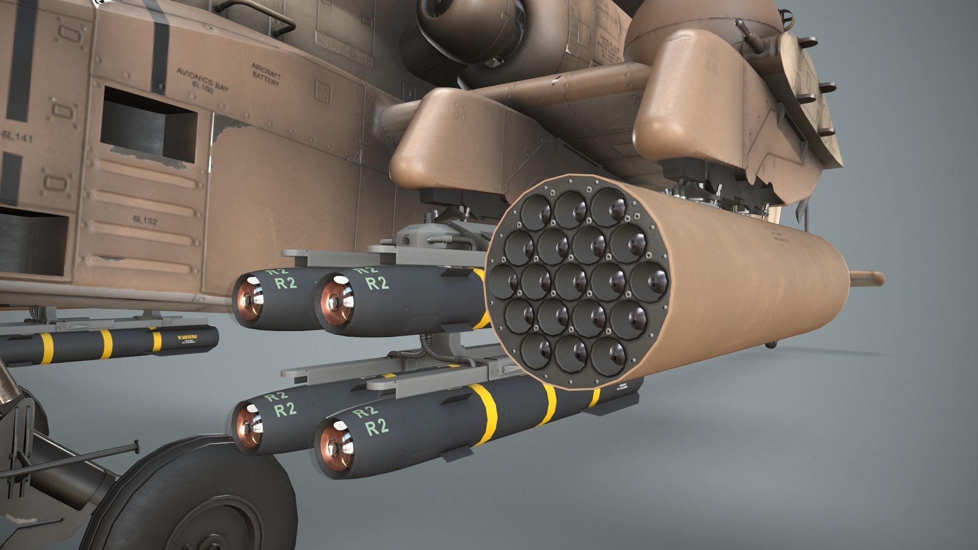  Apache AH-64D Israel Air Force Basic Low-poly 3D model_12