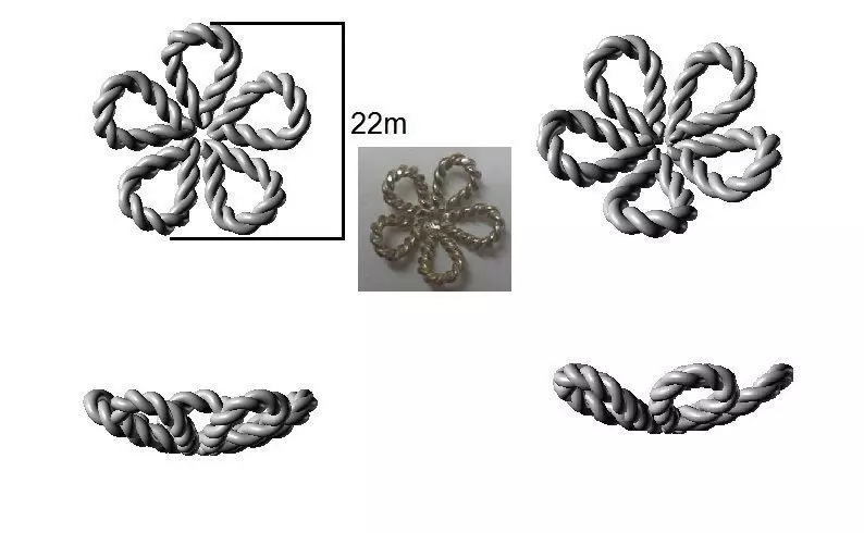 Floal design Earring Ready STL Free 3D print model