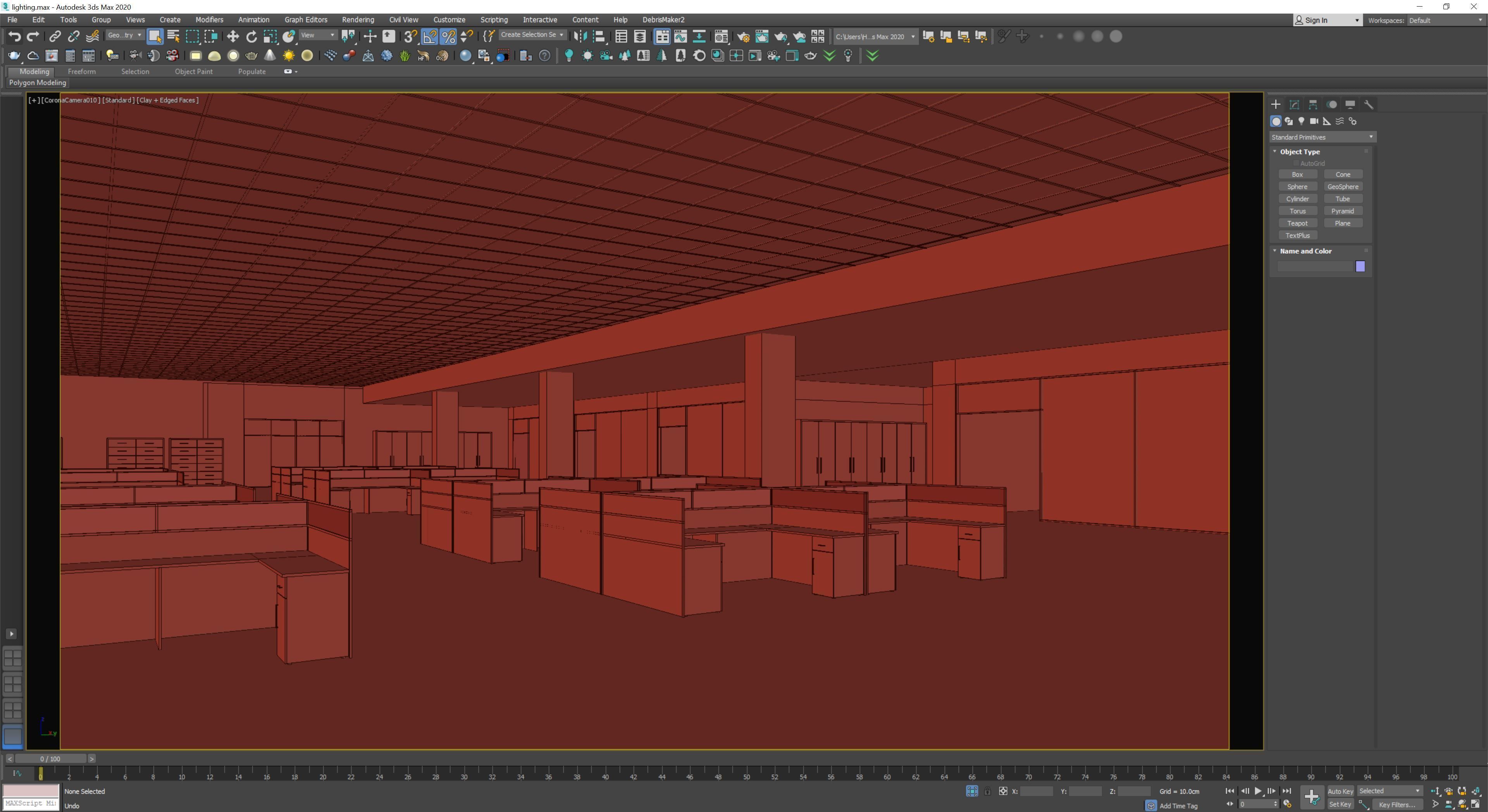 low poly office interior Low-poly 3D model_15