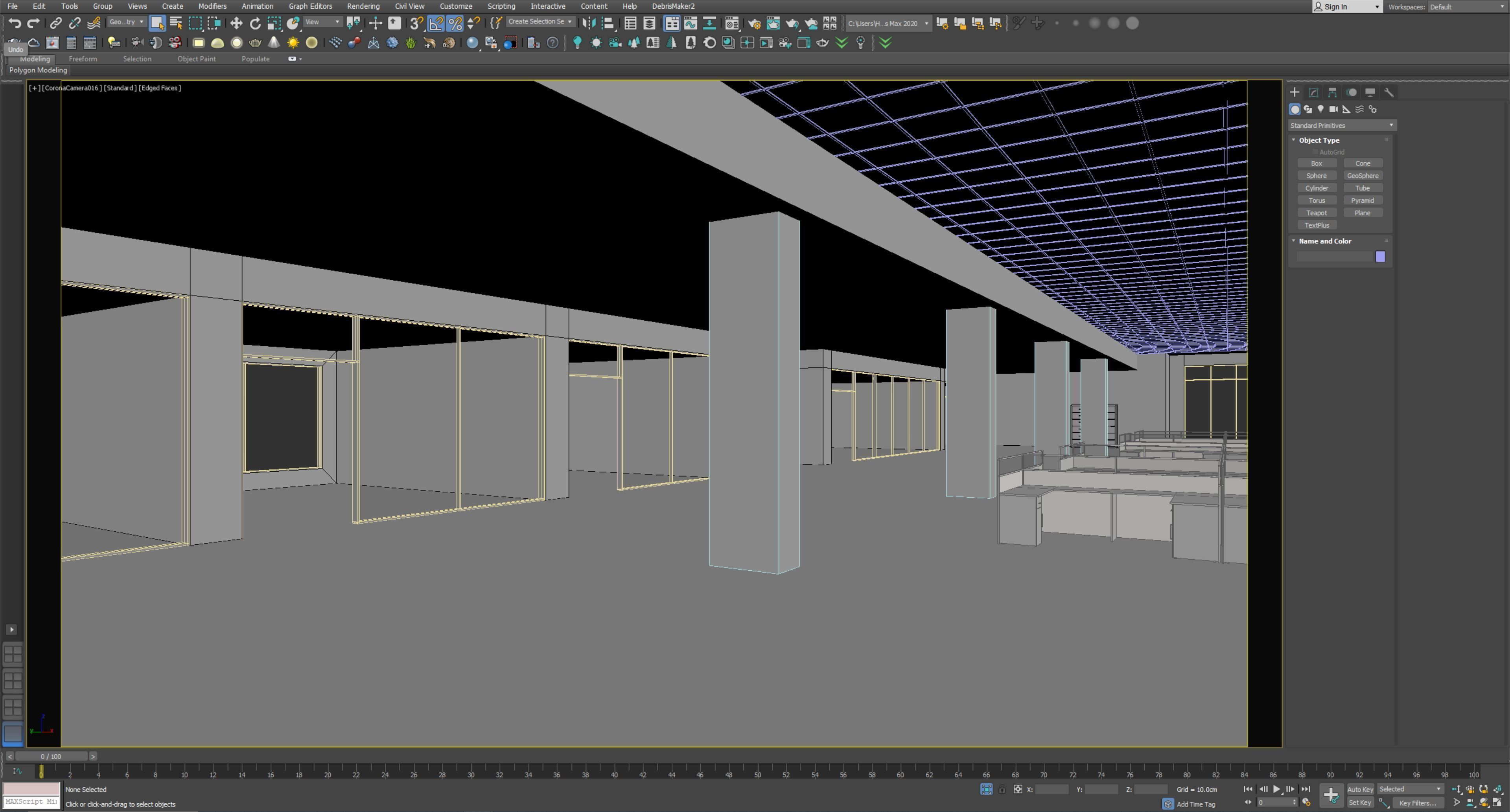 low poly office interior Low-poly 3D model_10