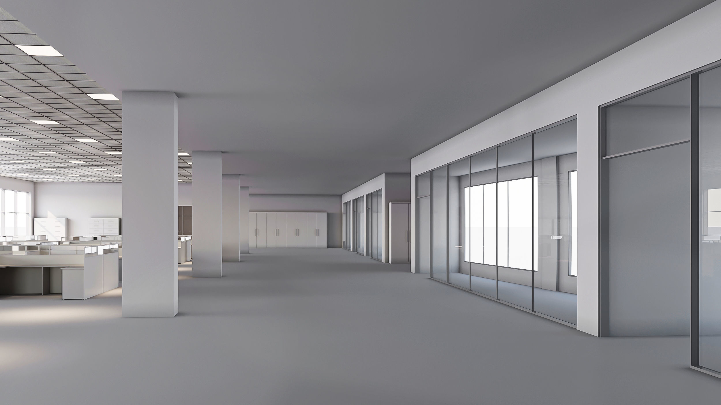 low poly office interior Low-poly 3D model_4