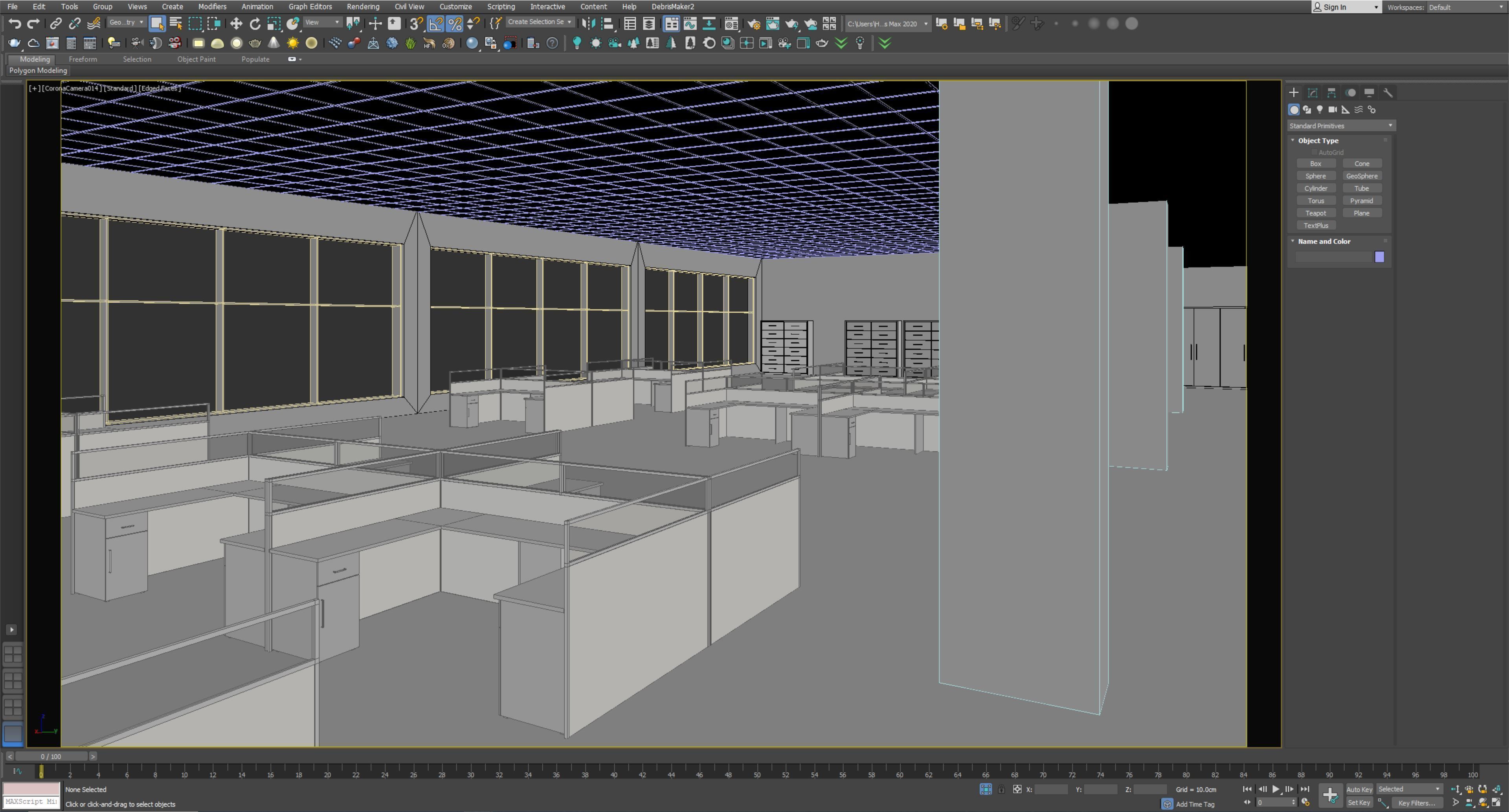 low poly office interior Low-poly 3D model_9