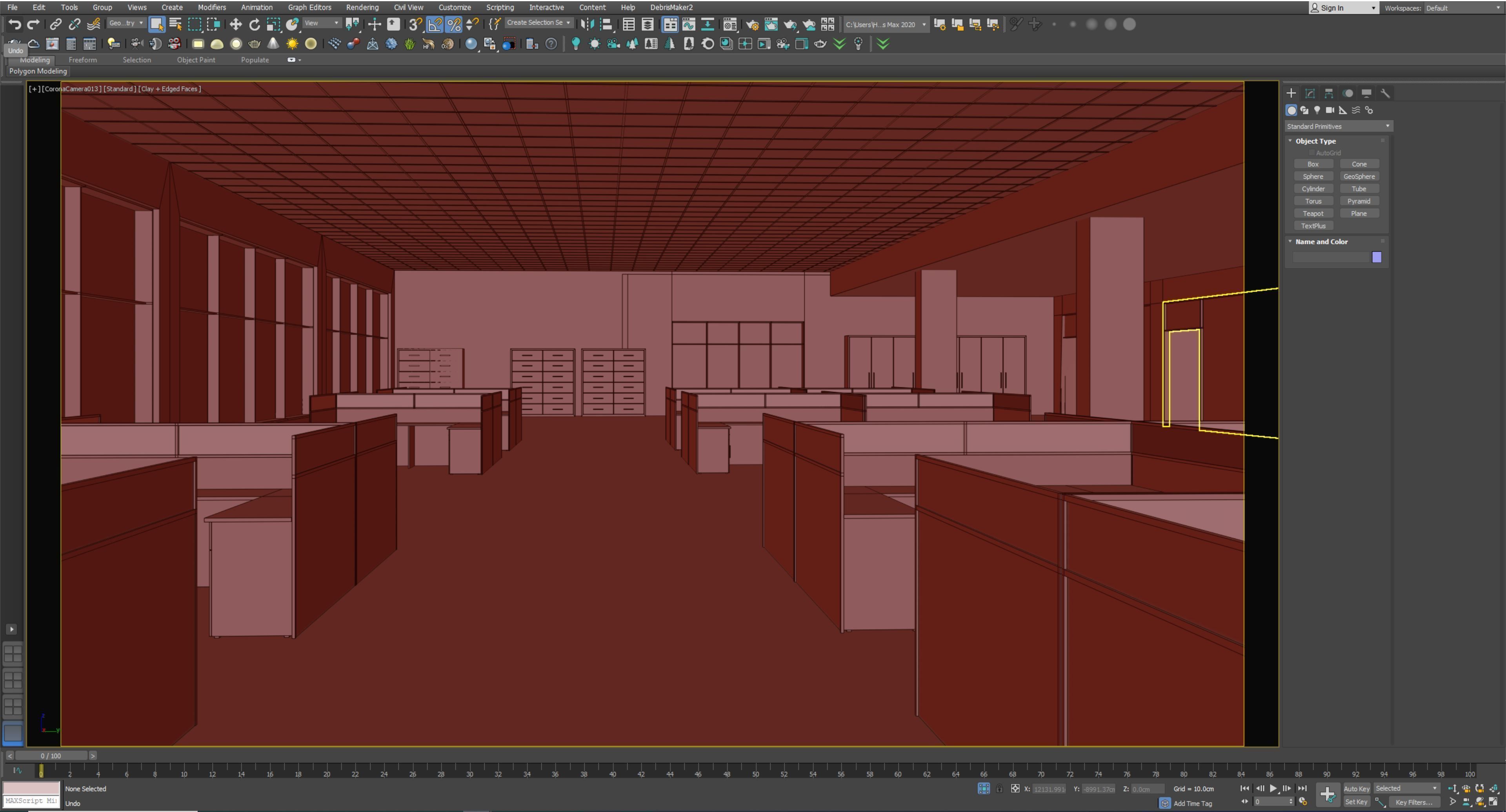 low poly office interior Low-poly 3D model_14
