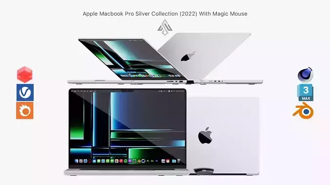 Apple MacBook Pro 14 - 16 Silver 2022 With Magic Mouse