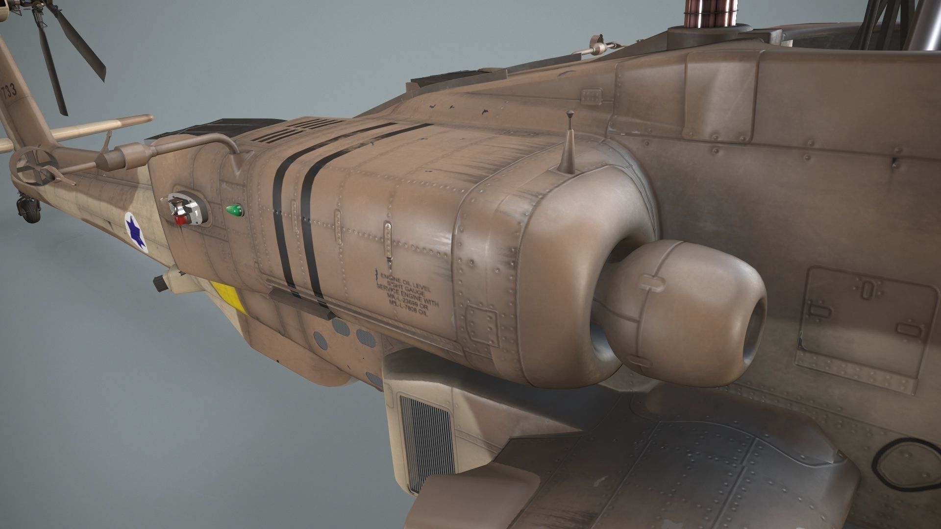  Apache AH-64D Israel Air Force Complex Low-poly 3D model_15