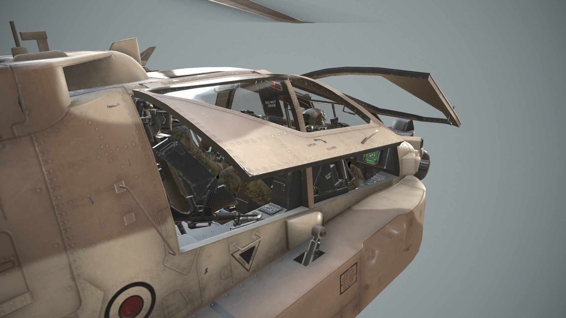  Apache AH-64D Israel Air Force Complex Low-poly 3D model_16