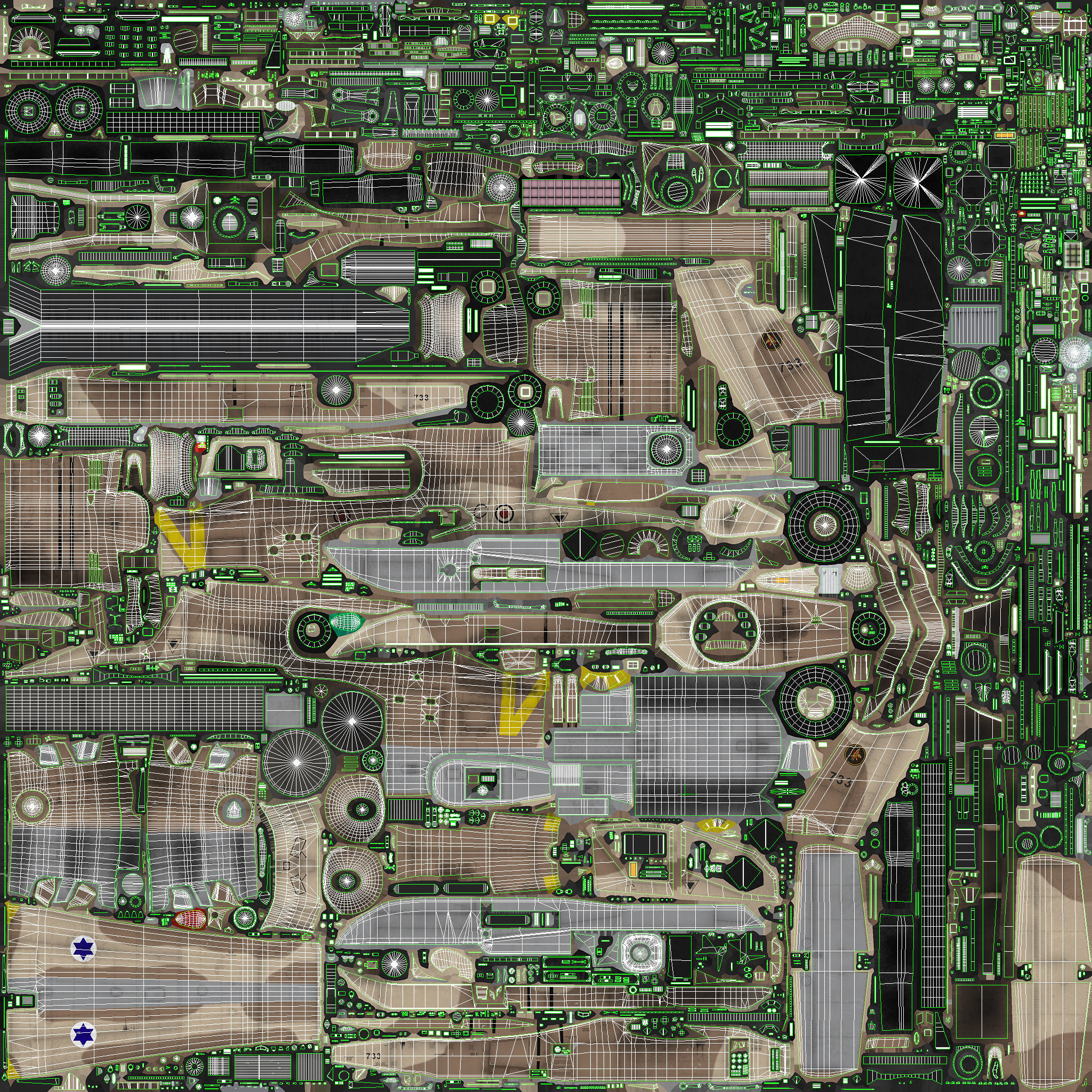  Apache AH-64D Israel Air Force Complex Low-poly 3D model_34