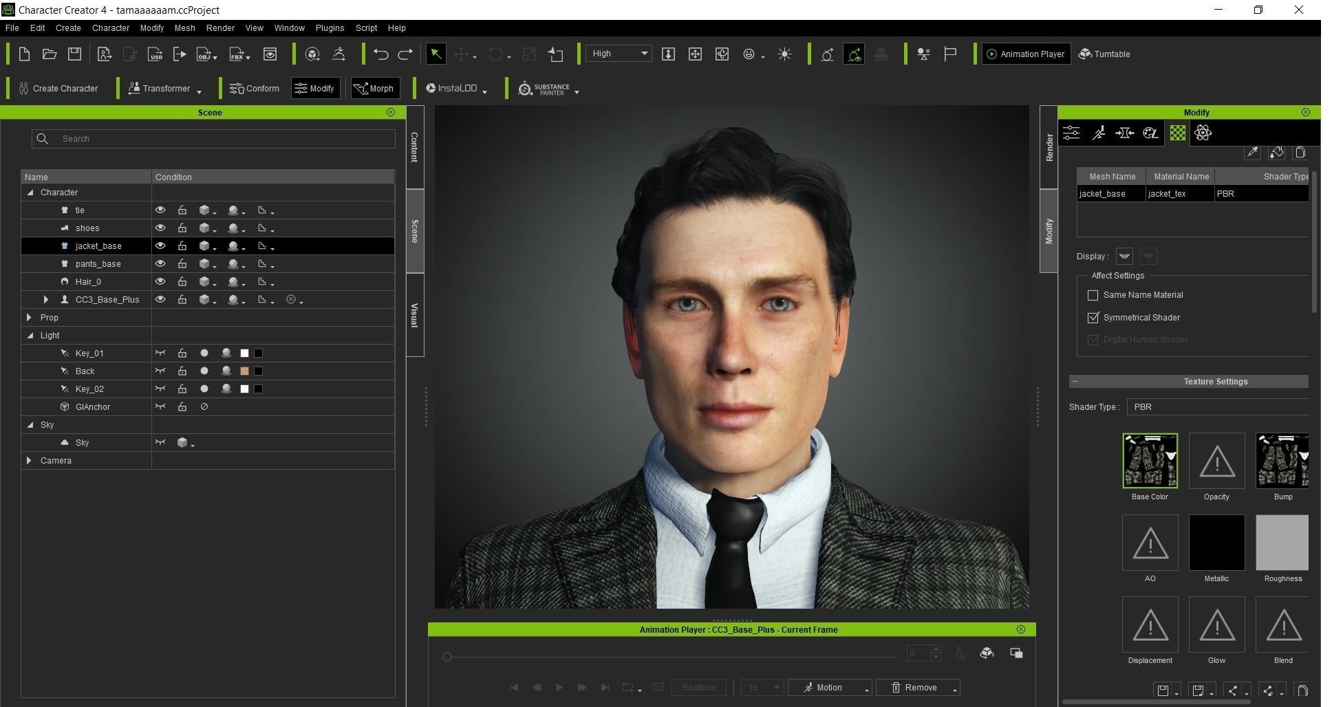 Tommy Shelby Cillian Murphy Rigged 2500 Free animations tutorial Low-poly 3D model_23