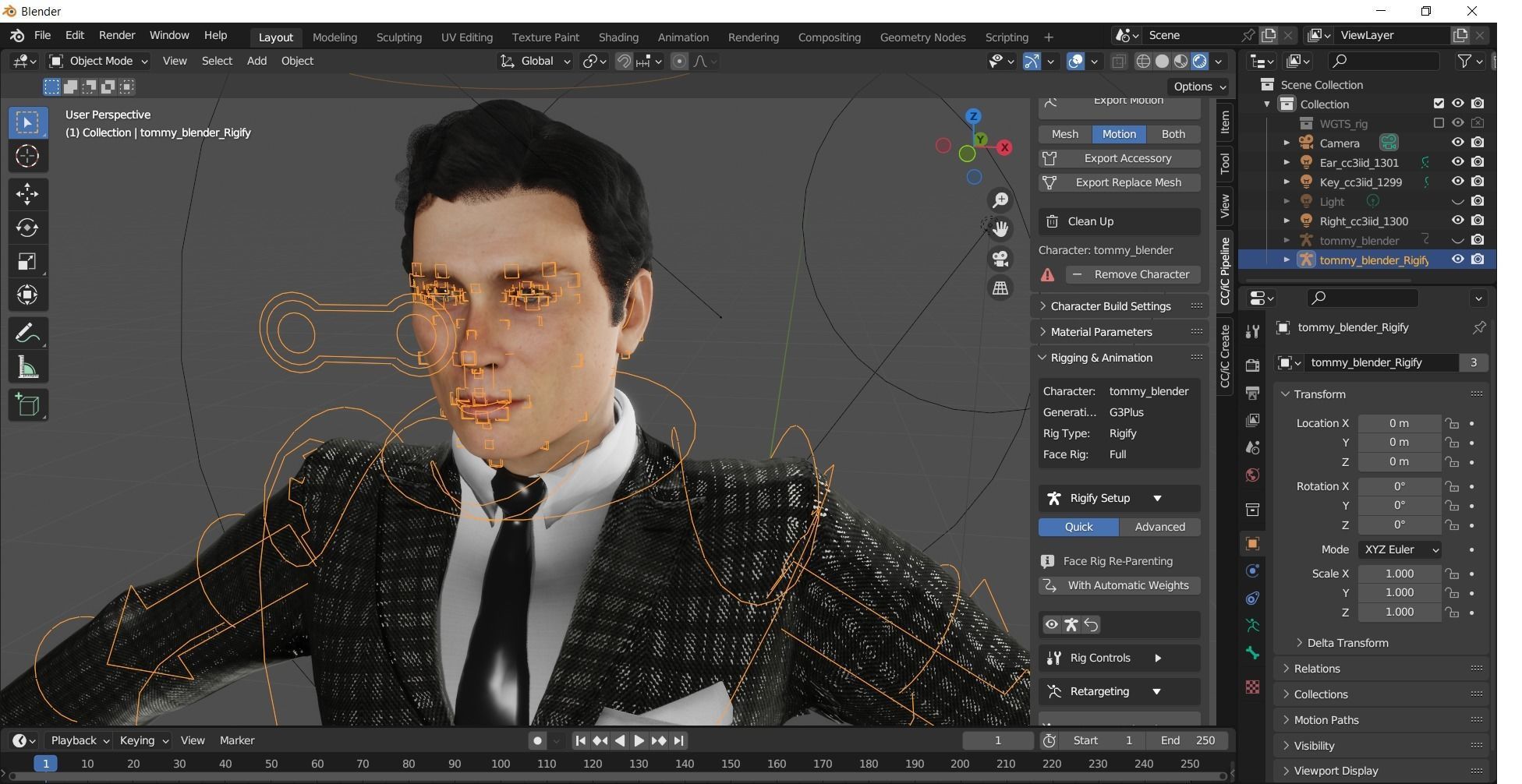 Tommy Shelby Cillian Murphy Rigged 2500 Free animations tutorial Low-poly 3D model_22