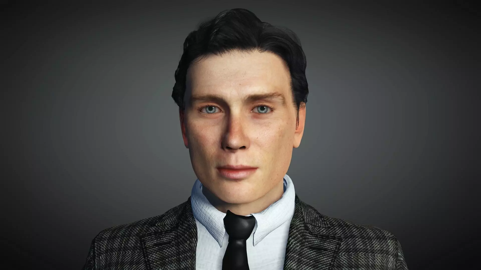 Tommy Shelby Cillian Murphy Rigged 2500 Free animations tutorial Low-poly 3D model_0