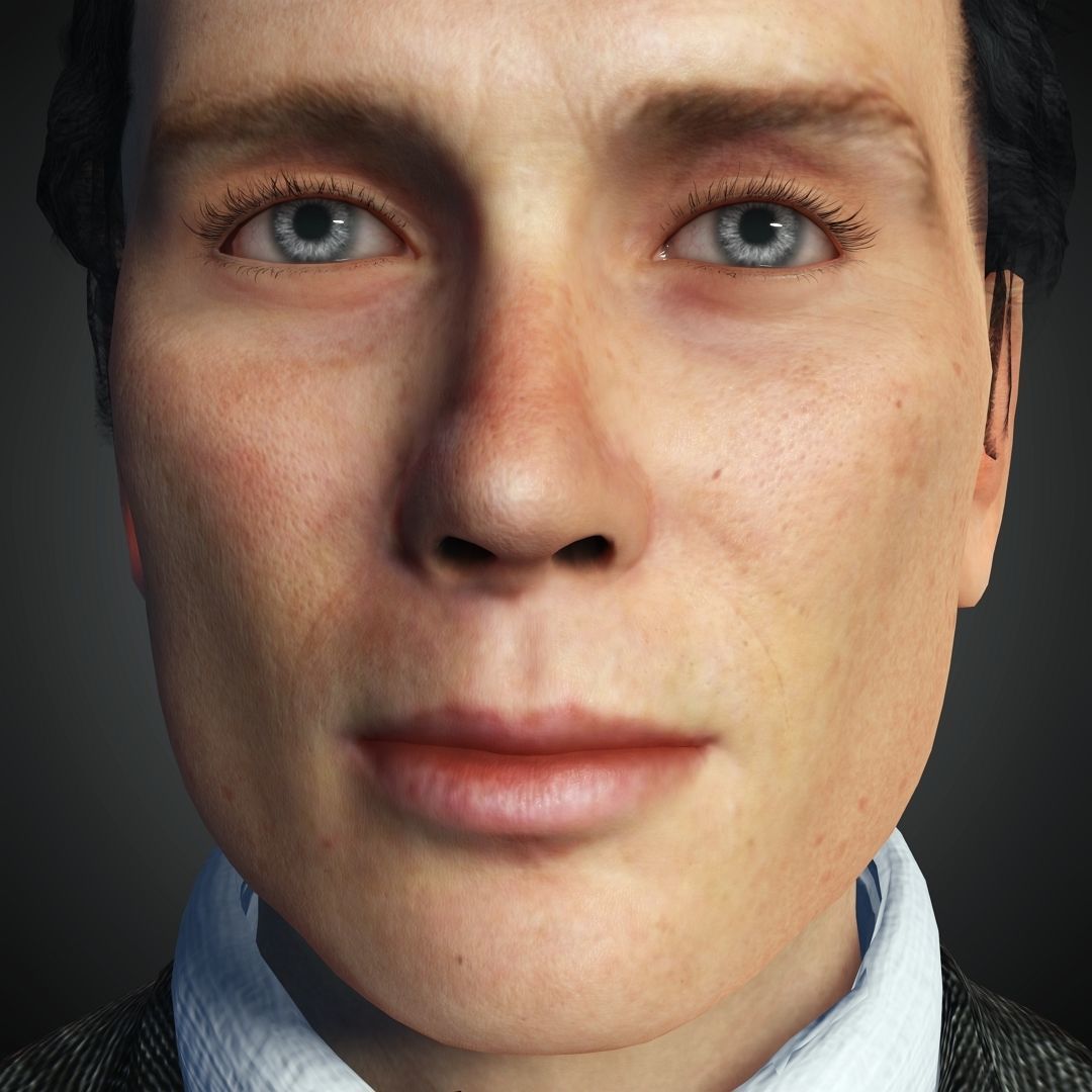 Tommy Shelby Cillian Murphy Rigged 2500 Free animations tutorial Low-poly 3D model_8