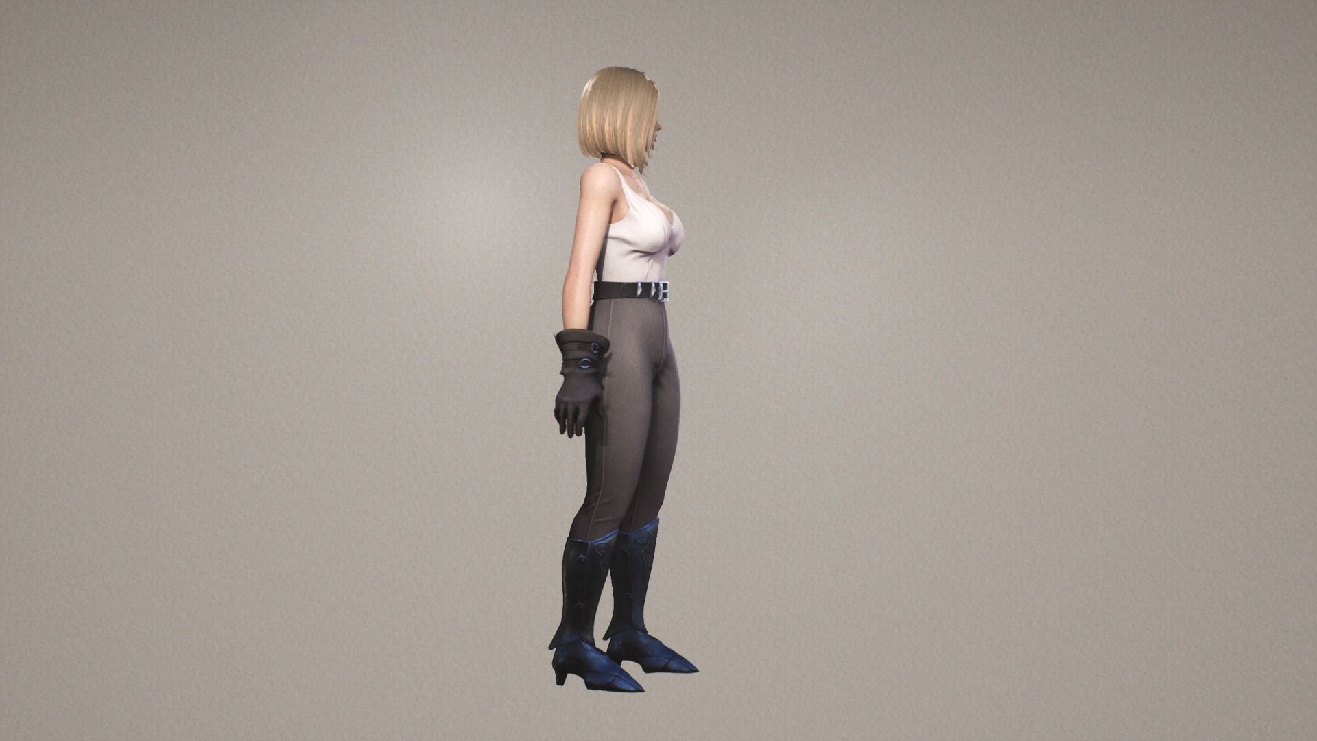 Medieval Girl Jia F2 Rigged Animated Modular Game Character Low-poly 3D model_18