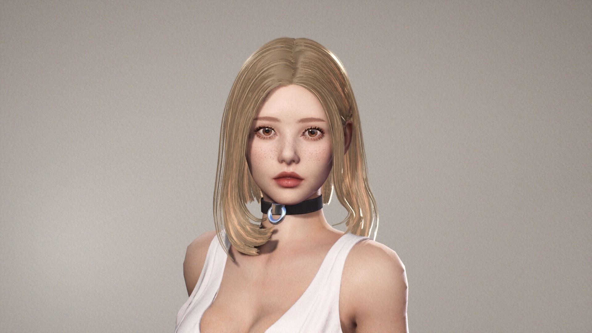 Medieval Girl Jia F2 Rigged Animated Modular Game Character Low-poly 3D model_13