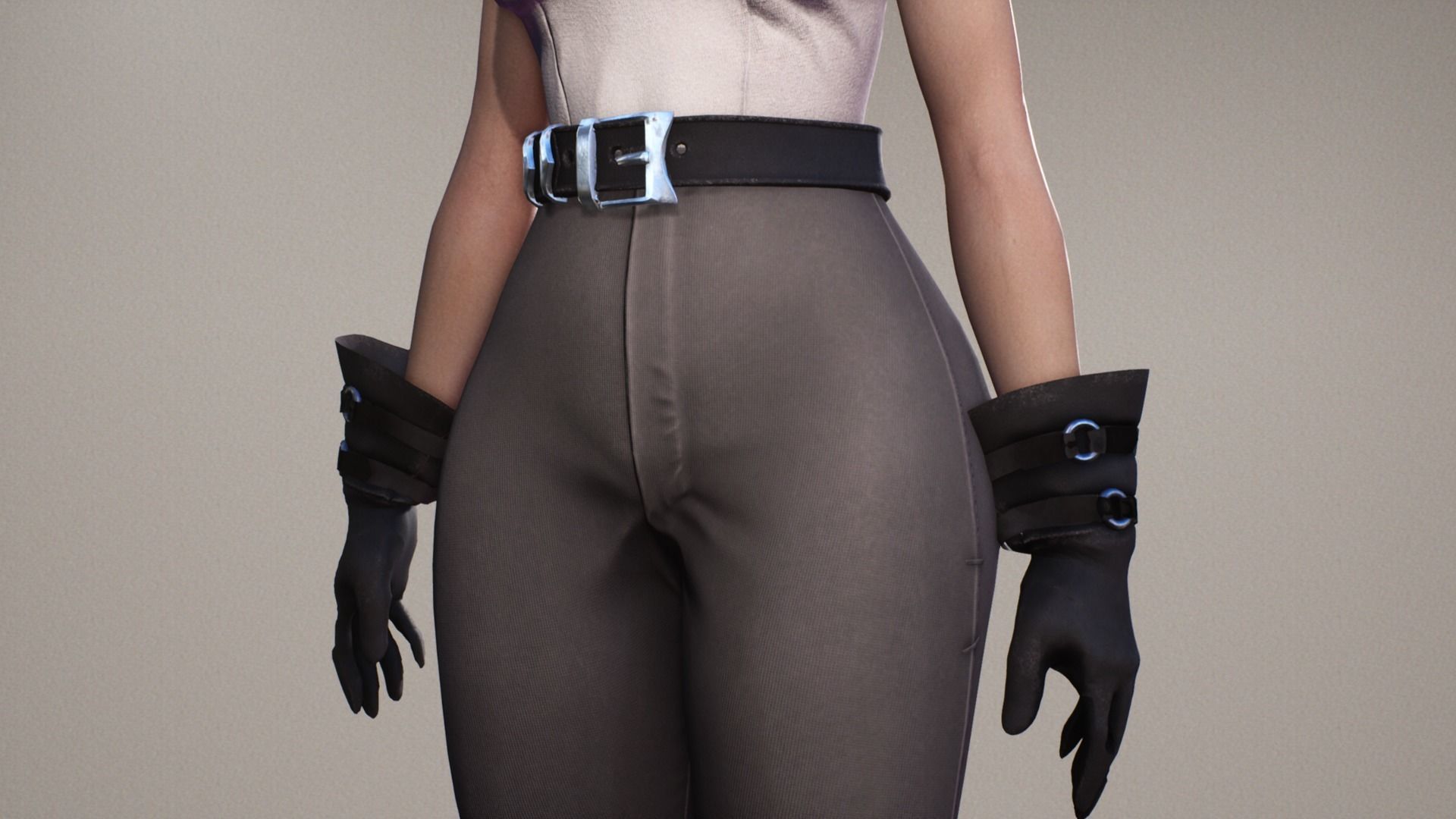 Medieval Girl Jia F2 Rigged Animated Modular Game Character Low-poly 3D model_11