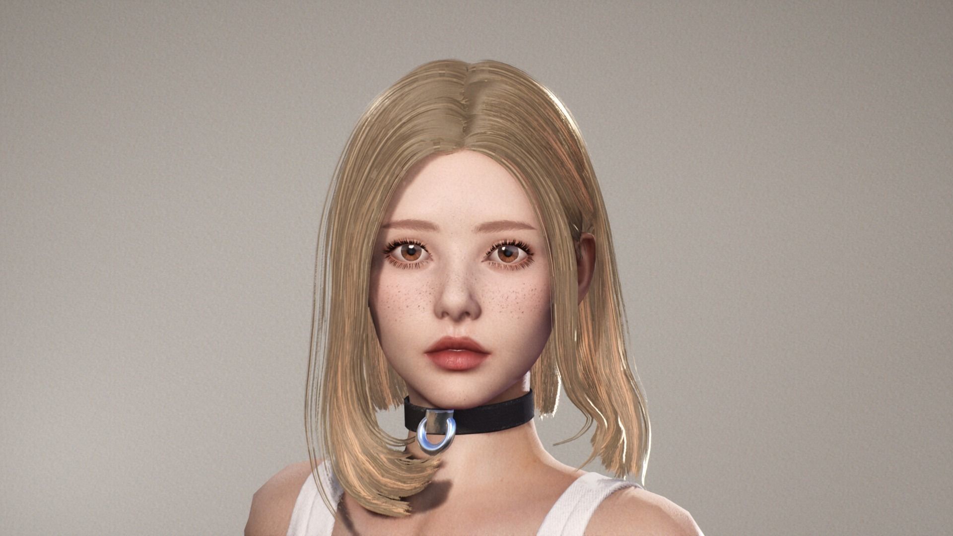 Medieval Girl Jia F2 Rigged Animated Modular Game Character Low-poly 3D model_9